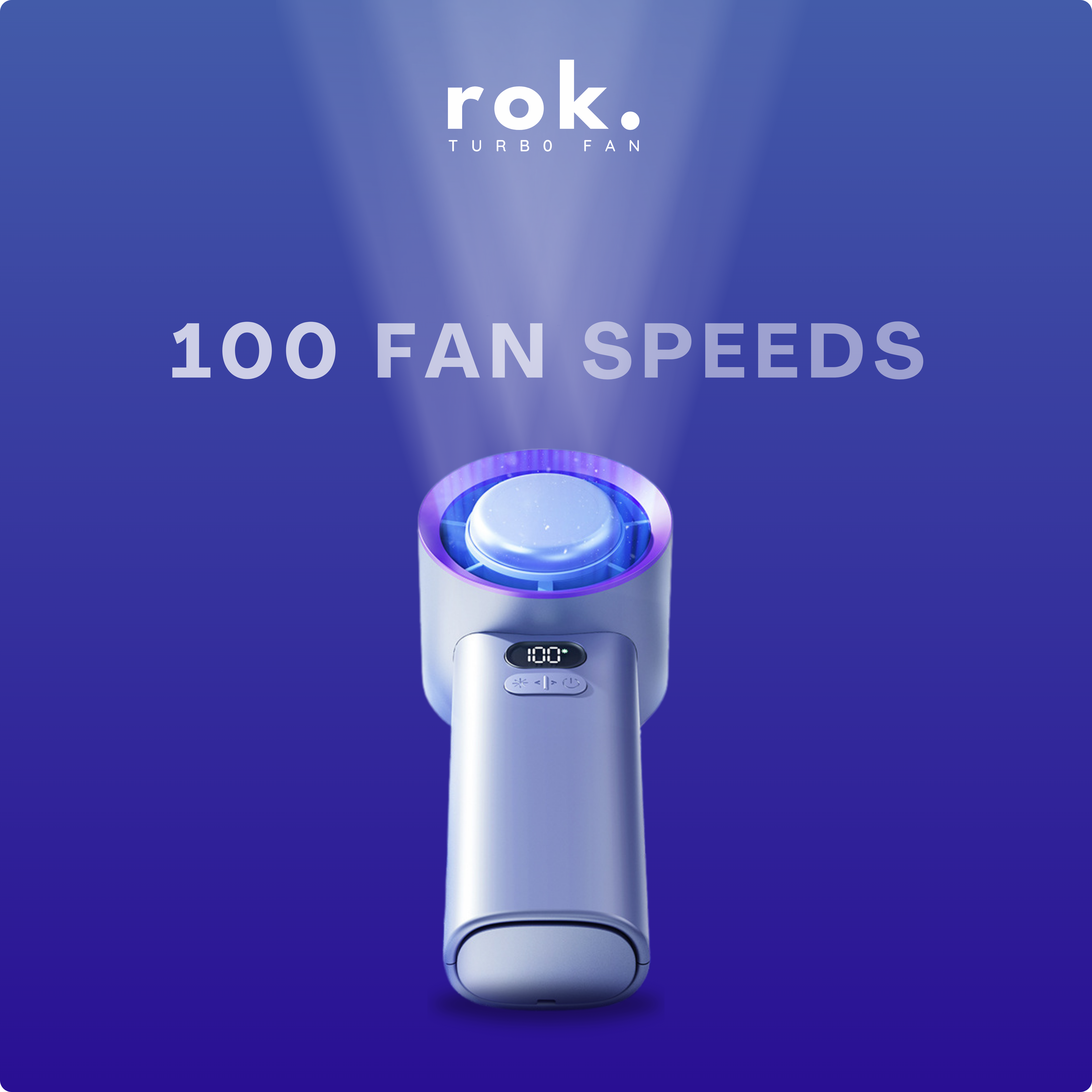 The Rok Fan™ Portable Handheld Fan with Superconductor Cooling Plate